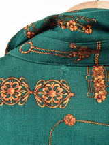 イギリス製 ベルト付き 総柄ワンピース