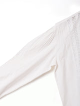 【2色展開】Emerald Motel レースデザイン スタンドカラー 長袖ブラウス