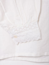 【2色展開】Emerald Motel レースデザイン スタンドカラー 長袖ブラウス