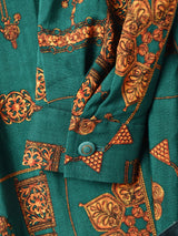 イギリス製 ベルト付き 総柄ワンピース