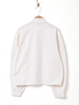 【2色展開】Emerald Motel レースデザイン スタンドカラー 長袖ブラウス