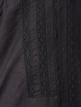 【2色展開】Emerald Motel レースデザイン スタンドカラー 長袖ブラウス