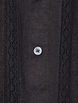 【2色展開】Emerald Motel レースデザイン スタンドカラー 長袖ブラウス