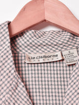 LizClaibone チェック柄 カシュクールワンピース