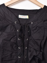 【2色展開】Emerald Motel レースアップ 長袖 パイレーツブラウス