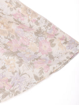 べルト付き 七分袖花柄ワンピース