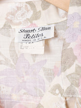 べルト付き 七分袖花柄ワンピース