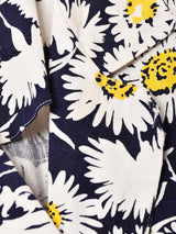 ベルト付き 花柄ワンピース