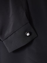 カットワークカラー 長袖ブラウス