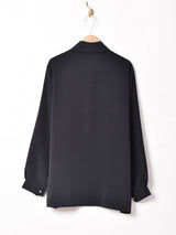 カットワークカラー 長袖ブラウス