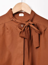 リボンタイ 長袖ブラウス