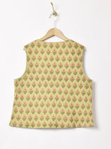 【3色展開】Emerald Motel 花柄 リバーシブル キルティングベスト