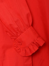 長袖 フリルブラウス