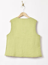 【3色展開】Emerald Motel 花柄 リバーシブル キルティングベスト