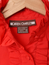 長袖 フリルブラウス