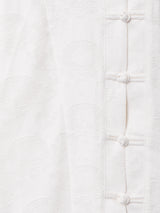 【2色展開】織柄 長袖チャイナボタンシャツ