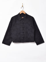 【2色展開】織柄 長袖チャイナボタンシャツ