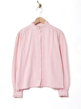 フリルカラー 長袖ブラウス