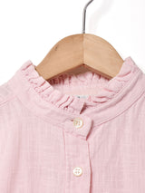 フリルカラー 長袖ブラウス