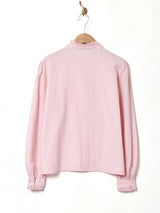 フリルカラー 長袖ブラウス