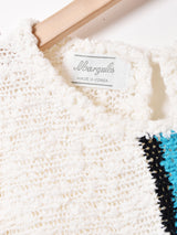 マルチカラー 半袖セーター