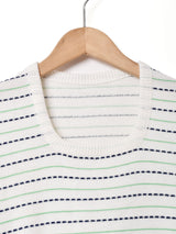 70's スクエアネック ラインセーター