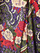 アメリカ製 レースカラー Vネック 総柄 長袖ワンピース