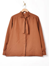 リボンタイ 長袖ブラウス