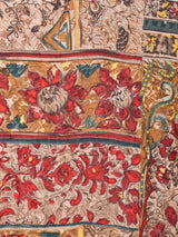 ベルト付き ノーカラー 総柄 長袖ワンピース