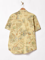 総柄 半袖シャツ
