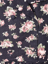 イギリス製 LauraAshley ダブルボタン 花柄 長袖ワンピース