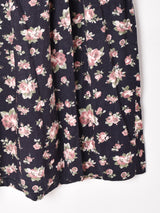 イギリス製 LauraAshley ダブルボタン 花柄 長袖ワンピース