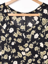 花柄 長袖ワンピース