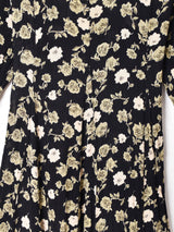 花柄 長袖ワンピース