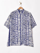 総柄 半袖シャツ