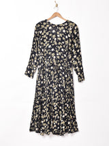 花柄 長袖ワンピース