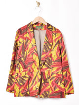 総柄 テーラードジャケット