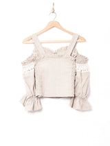 【2色展開】7分袖 オフショルダー チロリアントップス