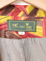 総柄 テーラードジャケット