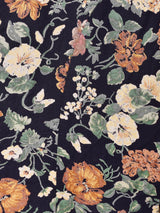 アメリカ製 花柄 フロントボタン 長袖ワンピース