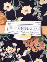 アメリカ製 花柄 フロントボタン 長袖ワンピース