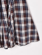 チェック柄 スリーブレスワンピース