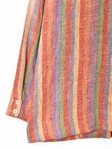 マルチストライプ ネップ テーラードジャケット