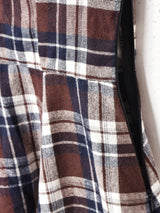 チェック柄 スリーブレスワンピース