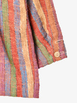 マルチストライプ ネップ テーラードジャケット