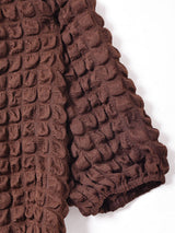 【2色展開】Meridian7分袖 エンボストップス