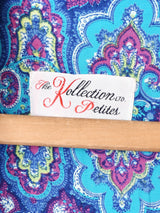 アメリカ製 ボウタイ 総柄 長袖ワンピース