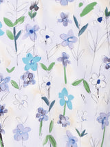 カナダ製 花柄 ノーカラー 長袖ワンピース