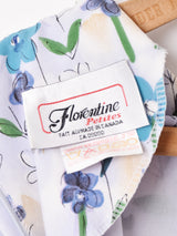 カナダ製 花柄 ノーカラー 長袖ワンピース