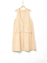 【2色展開】Elcaminoビッグポケット ノースリーブワンピース